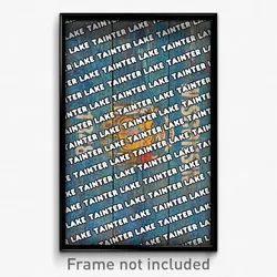 Tainter Lake Wisconsin Poster (WI City Souvenir 11x17 Town Print)
