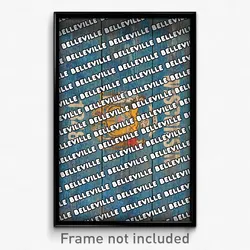 Belleville Wisconsin Poster (WI City Souvenir 11x17 Town Print)