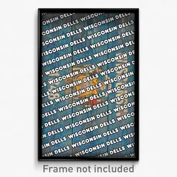 Wisconsin Dells Wisconsin Poster (WI City Souvenir 11x17 Town Print)