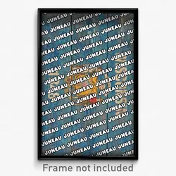 Juneau Wisconsin Poster (WI City Souvenir 11x17 Town Print)
