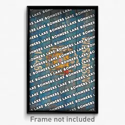 Bohners Lake Wisconsin Poster (WI City Souvenir 11x17 Town Print)