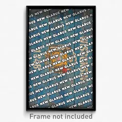 New Glarus Wisconsin Poster (WI City Souvenir 11x17 Town Print)