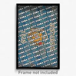 Cuba City Wisconsin Poster (WI City Souvenir 11x17 Town Print)