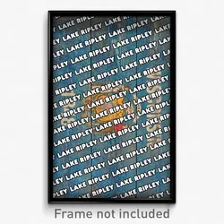 Lake Ripley Wisconsin Poster (WI City Souvenir 11x17 Town Print)