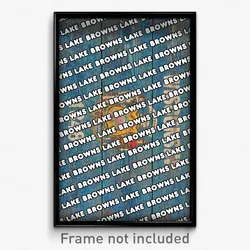 Browns Lake Wisconsin Poster (WI City Souvenir 11x17 Town Print)