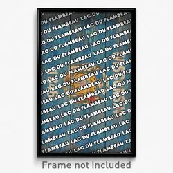 Lac du Flambeau Wisconsin Poster (WI City Souvenir 11x17 Town Print)