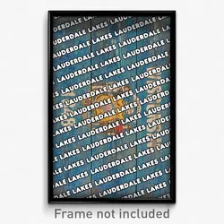 Lauderdale Lakes Wisconsin Poster (WI City Souvenir 11x17 Town Print)