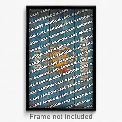 Random Lake Wisconsin Poster (WI City Souvenir 11x17 Town Print)