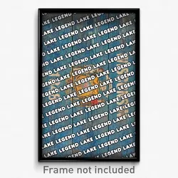 Legend Lake Wisconsin Poster (WI City Souvenir 11x17 Town Print)