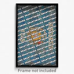 Grantsburg Wisconsin Poster (WI City Souvenir 11x17 Town Print)