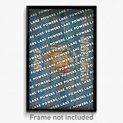 Powers Lake Wisconsin Poster (WI City Souvenir 11x17 Town Print)