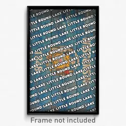 Little Round Lake Wisconsin Poster (WI City Souvenir 11x17 Town Print)