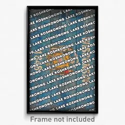 Lake Koshkonong Wisconsin Poster (WI City Souvenir 11x17 Town Print)