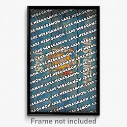 Lake Nebagamon Wisconsin Poster (WI City Souvenir 11x17 Town Print)