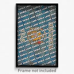 Eagle Lake Wisconsin Poster (WI City Souvenir 11x17 Town Print)