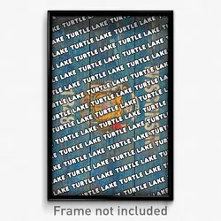 Turtle Lake Wisconsin Poster (WI City Souvenir 11x17 Town Print)