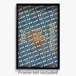 Rib Lake Wisconsin Poster (WI City Souvenir 11x17 Town Print)