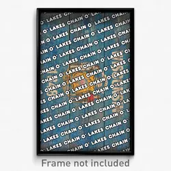 Chain O' Lakes Wisconsin Poster (WI City Souvenir 11x17 Town Print)