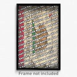 San Juan Bautista California Poster (CA City Souvenir 11x17 Town Print)
