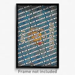 Blue Mounds Wisconsin Poster (WI City Souvenir 11x17 Town Print)