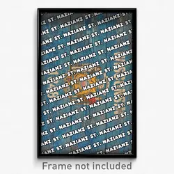 St. Nazianz Wisconsin Poster (WI City Souvenir 11x17 Town Print)