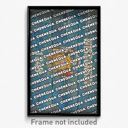 Chenequa Wisconsin Poster (WI City Souvenir 11x17 Town Print)