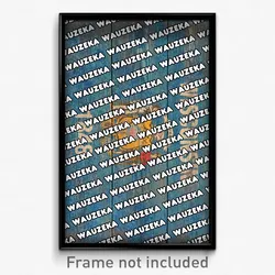 Wauzeka Wisconsin Poster (WI City Souvenir 11x17 Town Print)