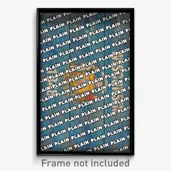Plain Wisconsin Poster (WI City Souvenir 11x17 Town Print)