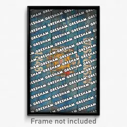 Gresham Wisconsin Poster (WI City Souvenir 11x17 Town Print)