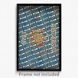 Plum City Wisconsin Poster (WI City Souvenir 11x17 Town Print)