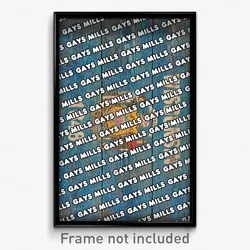 Gays Mills Wisconsin Poster (WI City Souvenir 11x17 Town Print)