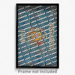Lake Ivanhoe Wisconsin Poster (WI City Souvenir 11x17 Town Print)