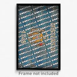 Gibbsville Wisconsin Poster (WI City Souvenir 11x17 Town Print)