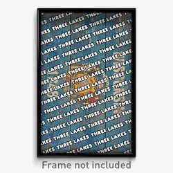Three Lakes Wisconsin Poster (WI City Souvenir 11x17 Town Print)