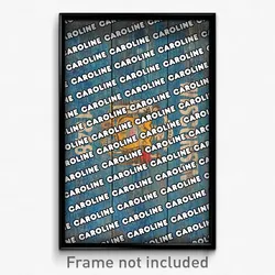 Caroline Wisconsin Poster (WI City Souvenir 11x17 Town Print)