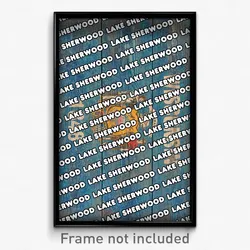 Lake Sherwood Wisconsin Poster (WI City Souvenir 11x17 Town Print)