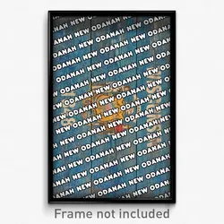 New Odanah Wisconsin Poster (WI City Souvenir 11x17 Town Print)