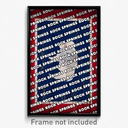 Rock Springs Wyoming Poster (WY City Souvenir 11x17 Town Print)