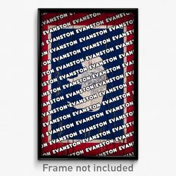 Evanston Wyoming Poster (WY City Souvenir 11x17 Town Print)