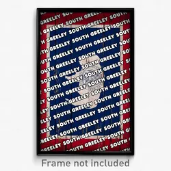 South Greeley Wyoming Poster (WY City Souvenir 11x17 Town Print)