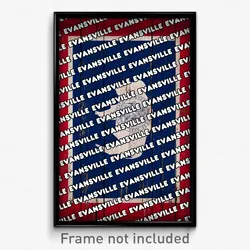 Evansville Wyoming Poster (WY City Souvenir 11x17 Town Print)