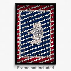 North Rock Springs Wyoming Poster (WY City Souvenir 11x17 Town Print)