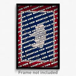 Mountain View Wyoming Poster (WY City Souvenir 11x17 Town Print)