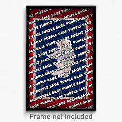 Purple Sage Wyoming Poster (WY City Souvenir 11x17 Town Print)