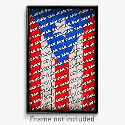San Juan Puerto Rico Poster (PR City Souvenir 11x17 Town Print)