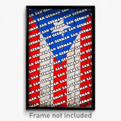 San German Puerto Rico Poster (PR City Souvenir 11x17 Town Print)