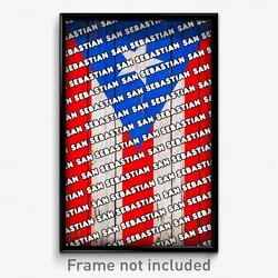 San Sebastian Puerto Rico Poster (PR City Souvenir 11x17 Town Print)