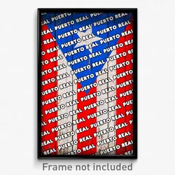 Puerto Real Puerto Rico Poster (PR City Souvenir 11x17 Town Print)