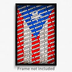 Monte Grande Puerto Rico Poster (PR City Souvenir 11x17 Town Print)
