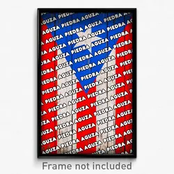 Piedra Aguza Puerto Rico Poster (PR City Souvenir 11x17 Town Print)